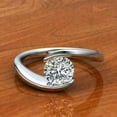 thumbnail image 1 of Forever Jewels 2Ct Round Cut Moissanite Women Solitaire Engagement Ring 14K White Gold Plated, 1 of 4