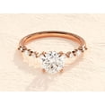 thumbnail image 1 of Forever Jewels 2Ct Round Cut Moissanite Womens Engagement Ring 14K Rose Gold Plated, 1 of 1