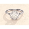 thumbnail image 1 of Forever Jewels 2Ct Round Cut Moissanite Womens Engagement Ring 14K White Gold Plated, 1 of 1