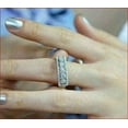 thumbnail image 1 of Forever Jewels 2Ct Round Moissanite Women Engagement Wedding Band Ring 14K White Gold Plated, 1 of 4