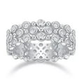 thumbnail image 1 of Forever Jewels 2Ct Round Moissanite Womens Full Eternity Wedding Band Ring 14K White Gold Plated, 1 of 7