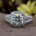 thumbnail image 1 of Forever Jewels 3.50Ct Cushion Cut Moissanite Women Engagement Ring 14K White Gold Plated, 1 of 5