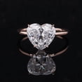 thumbnail image 1 of Forever Jewels 3Ct Heart Cut Moissanite Women Solitaire Engagement Ring 14K Rose Gold Plated, 1 of 5