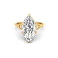 thumbnail image 1 of Forever Jewels 4Ct Marquise Cut Moissanite Women Solitaire Engagement Ring 14K Yellow Gold Plated, 1 of 5