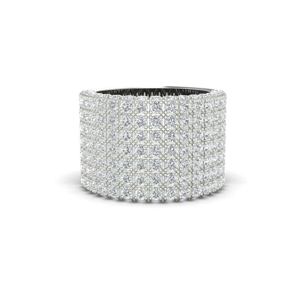 Forever Jewels 6CT Round Cut Moissanite Men's Wedding Cluster Ring 14K White Gold Plated