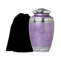 Forever Lane Classic Cremation Urn for Ashes for Women & Men Aluminum Metal Urn, Purple