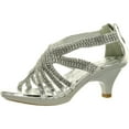 thumbnail image 1 of Forever Link Angel 41K Little Girls Rhinestone Heel Platform Dress Sandals, 1 of 4