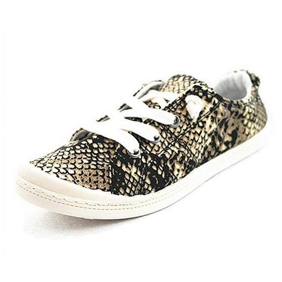 Forever Link Comfort-01 Snake Classic Slip-On Fashion Sneaker Lace Up Tennis (Snake, 8.5)