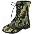 thumbnail image 1 of Forever Link Jalen-88 Camoflage Fashion Round Toe Military Lace up Combat Boots (camoflage, 5), 1 of 1