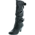 thumbnail image 1 of Forever Link Maggie-39 Women's Fashion Low Heel Zipper Slouchy Mid-Calf Boots Shoes, 1 of 7