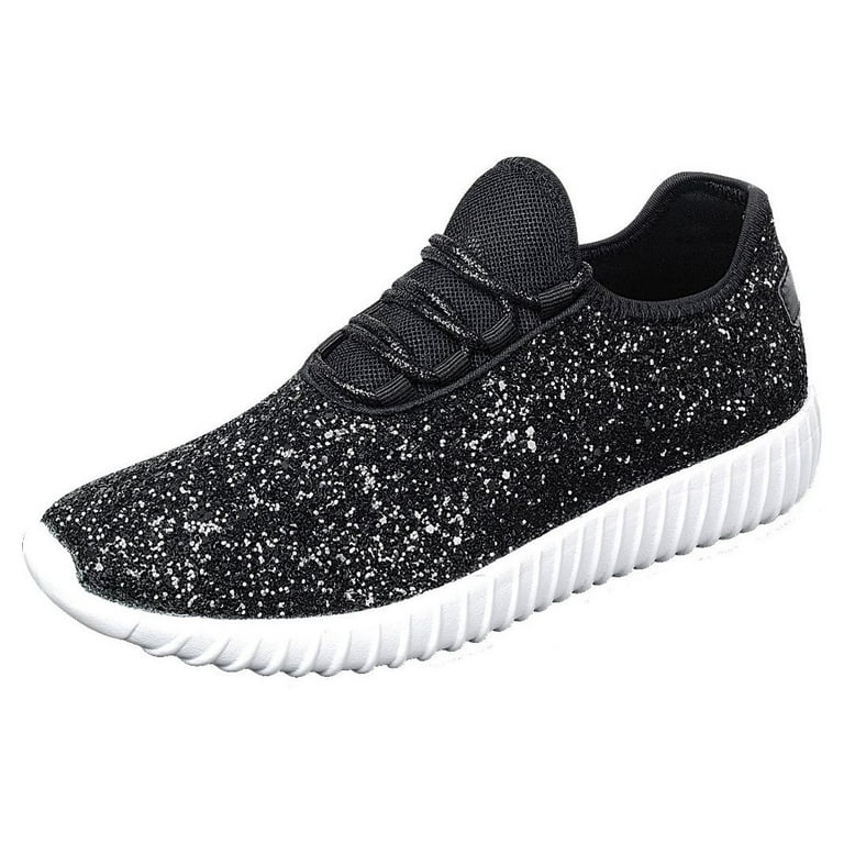 Forever Link Remy Women Sequin Lightweight Glitter Sneakers Cross Training  Shoes 