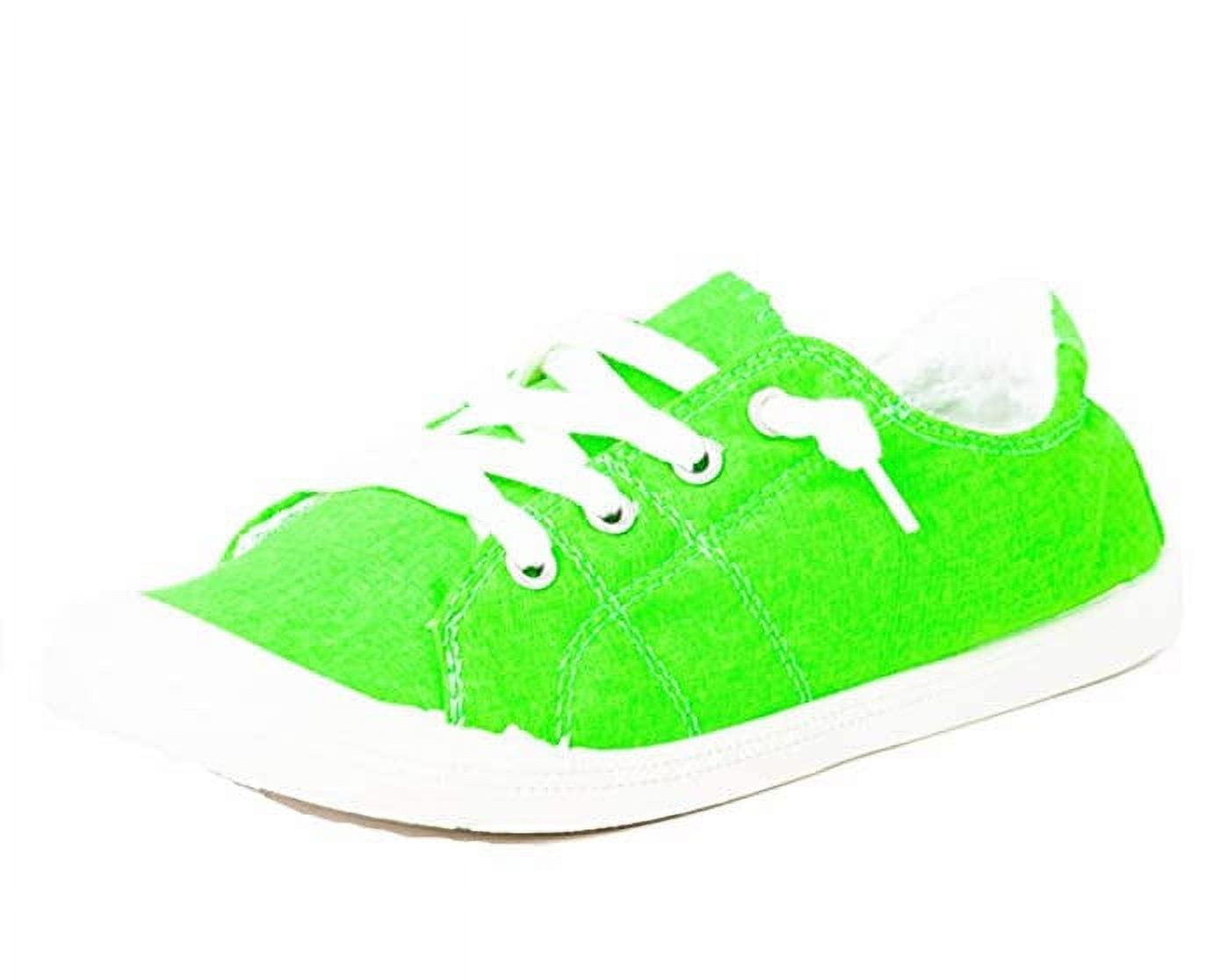 green slip on sneakers