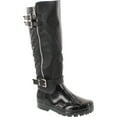 thumbnail image 1 of Forever Link Women's CARRIE-67 Motorcyle Quilted Buckle Boots, 1 of 4