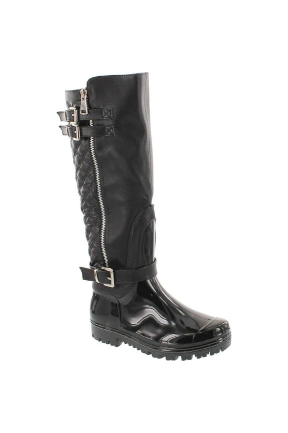 Women's CARRIE-67 Motorcyle Quilted Buckle Boots