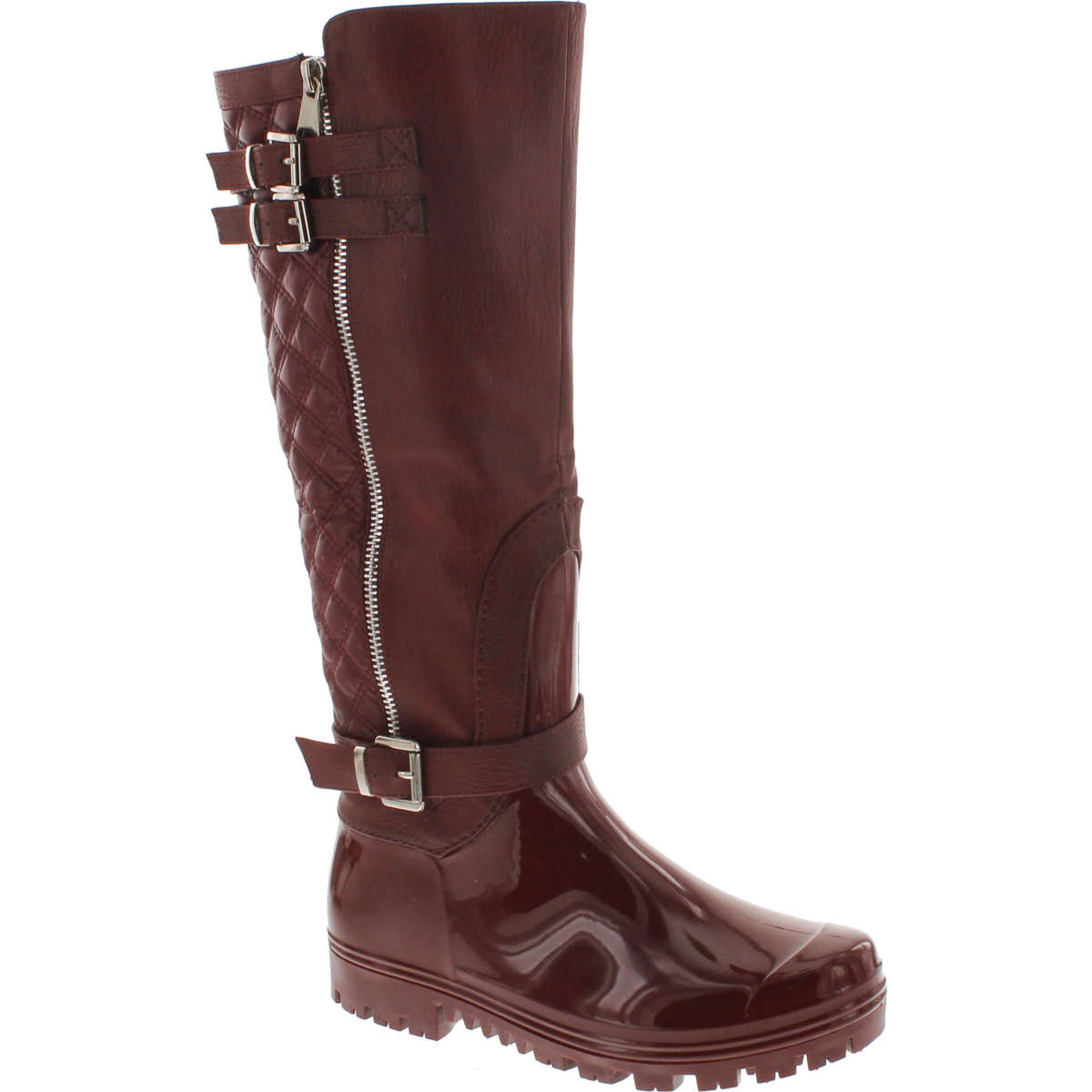 Forever Link Women's CARRIE-67 Motorcyle Quilted Buckle