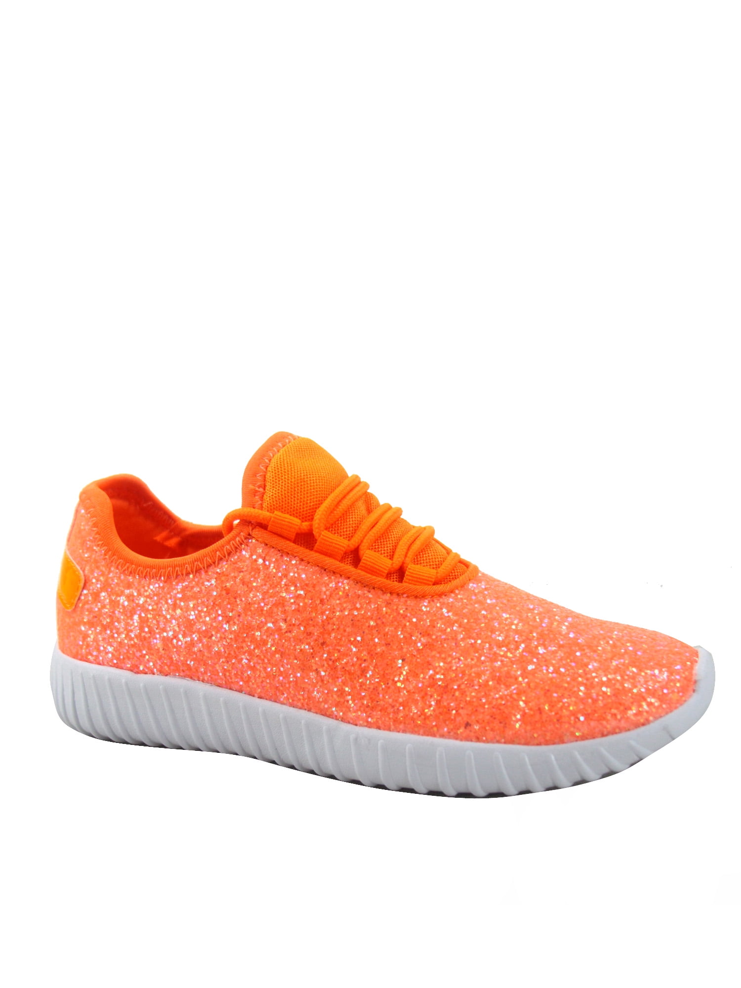Colorful Casual Sport Remy-18 Women's Fashion Flat Glitter Lace Up Rubber  Running Shoes (Orange, Size 6) - Walmart.com
