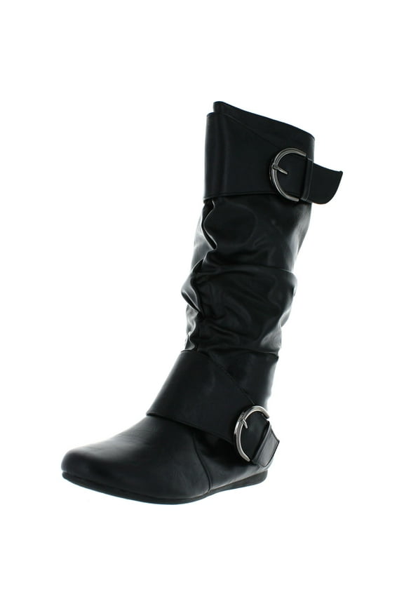 Women's Klein-80 Round Toe Slouchy Bank Boot with Buckle Accent