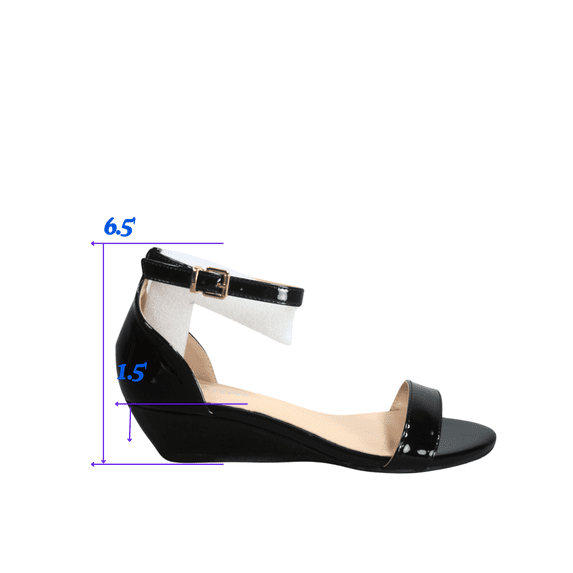 Forever Link Women's Low Wedge Sandals Ankle Strap Heel Sandal Open Toe Casual Dress Summer Shoes