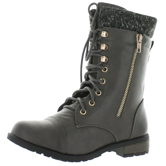 Forever Link Women's Mango-31 Quilted Zipper Accent Riding Boots