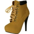 thumbnail image 1 of Forever Link Womens Compose-01 Tyrant Military Lace Up Platform Ankle Bootie, 1 of 4