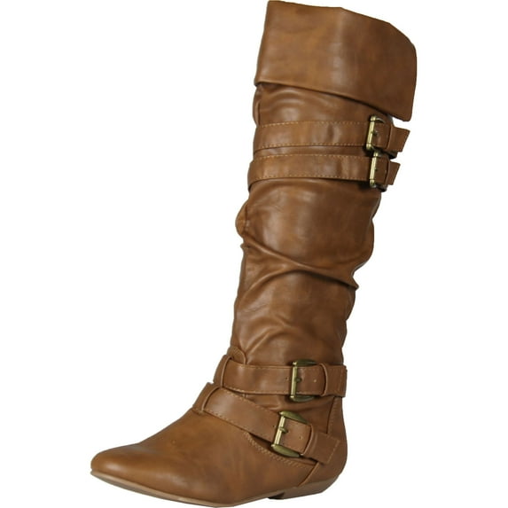 Forever Link Womens Tamika-42 Boots, Tan, 8