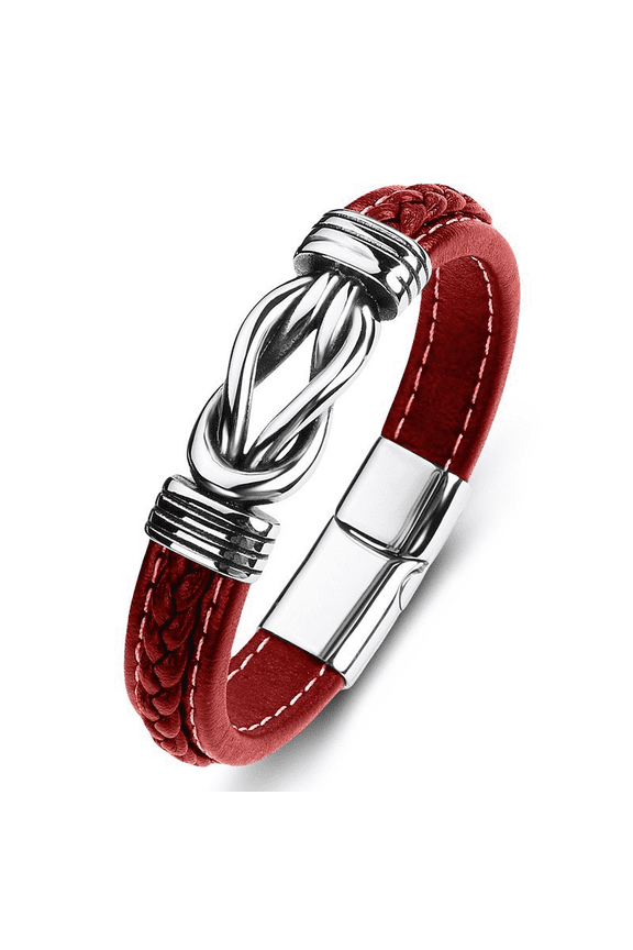 Forever Linked Together Leather Bracelet for Daughter | Granddaughter | Sister | Friend | Wife | Girlfriend | Mom | Niece | 16th/18th/21th Birthday Christmas Valentines Gifts for Her