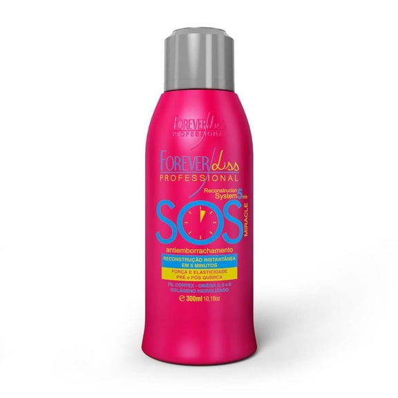 Forever Liss - Linha Antiemborrachamento - SOS Reconstrutor 300 Ml - (Anti-rubberizing Collection - SOS Reconstructor 10.14 Fl Oz)