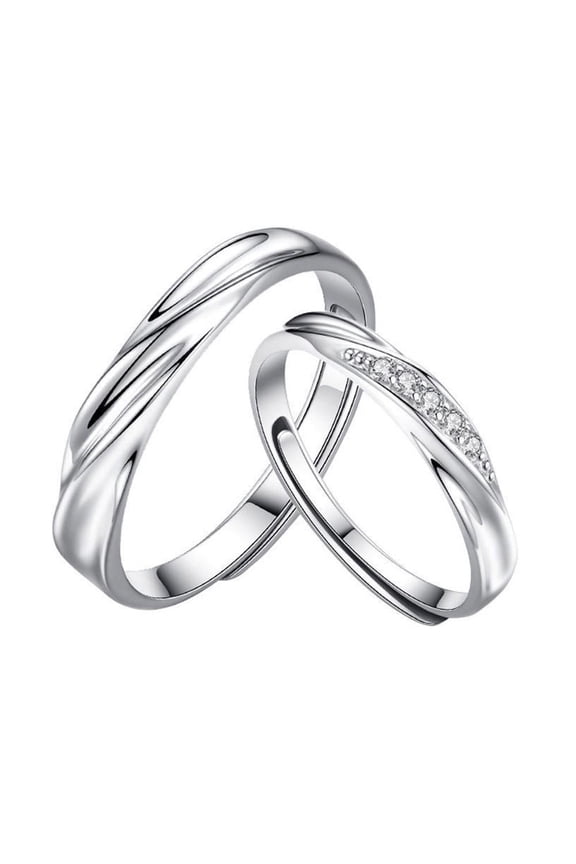 Forever Love Couple Wedding Lover Silver Color Rings P8 New O0J6~ Clearance