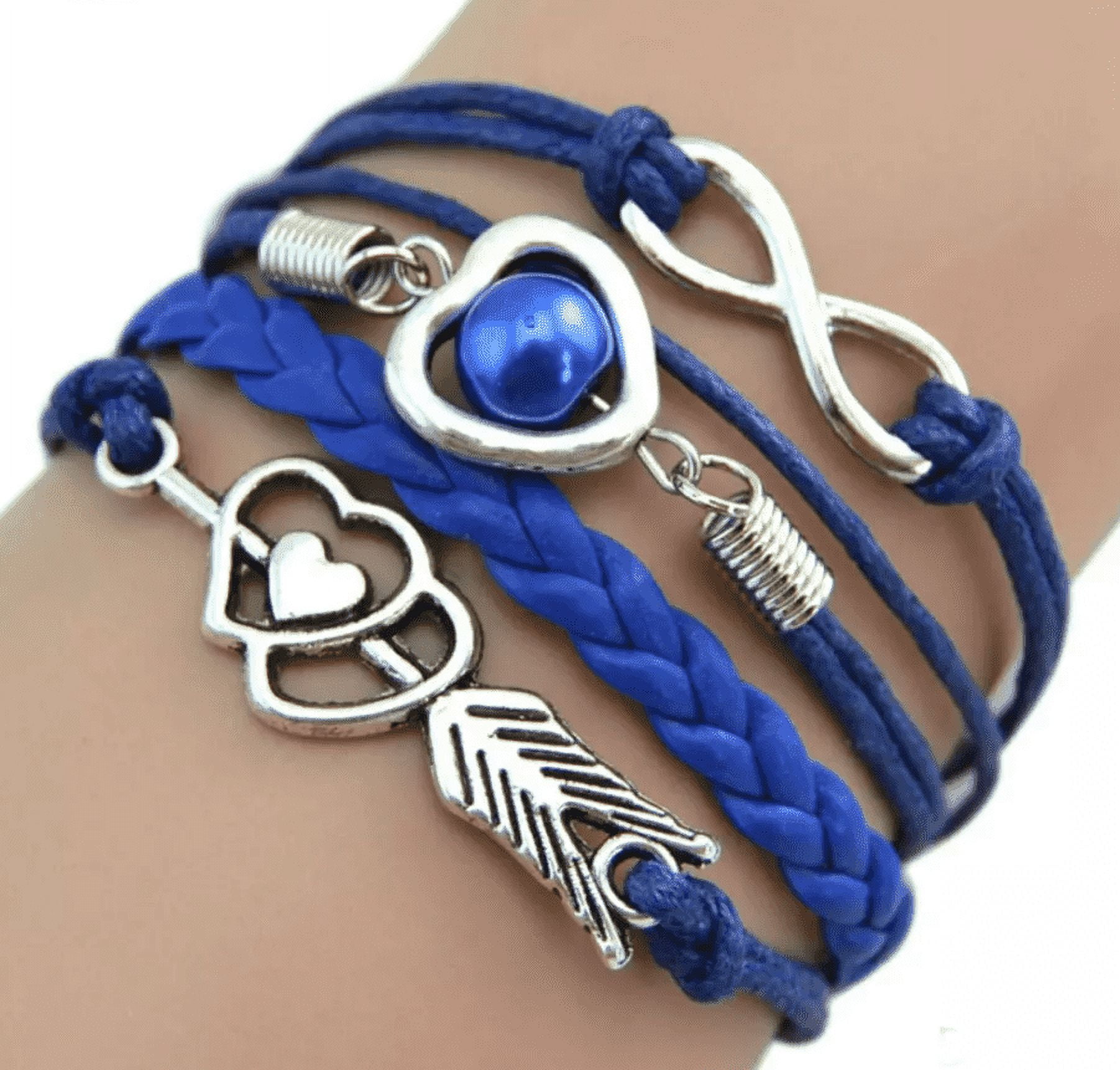 Forever Love Handmade Braided Leather Friendship Bracelet For Woman or A Girl- Six Colors To Choose