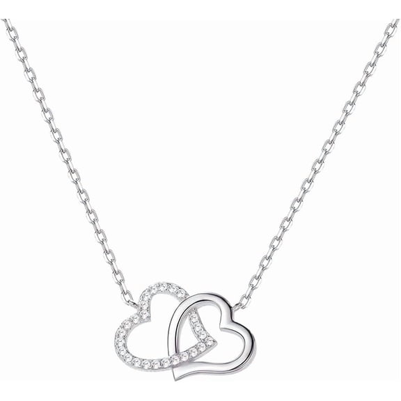 Forever Love Heart Necklaces for Women Jewelry Gifts for Women Cute Sister Necklaces Wedding Anniversary Birthday Gift for Wife Gifts for Her