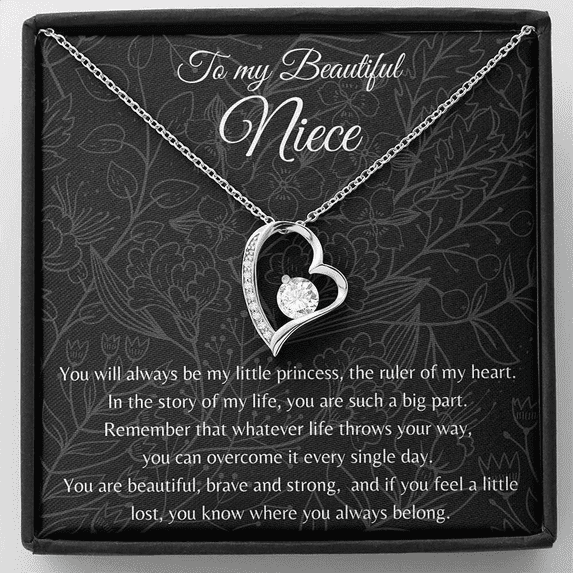 Forever Love, To My Niece Gift From Aunt, Gift from Uncle, Niece Christmas Gift, Niece Birthday Necklace, Niece Gift, Aunt To Niece, Anniversary Gift, . Necklace Jewelry With Meaningful Messages S