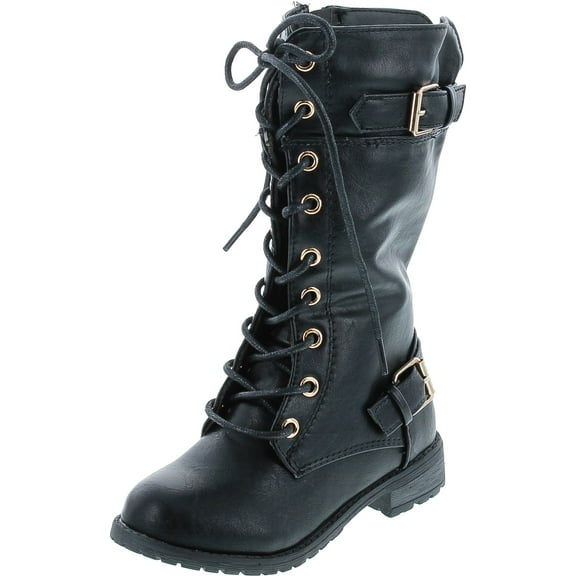 Forever Mango 27K Little Kids Combat Lace Up Boots