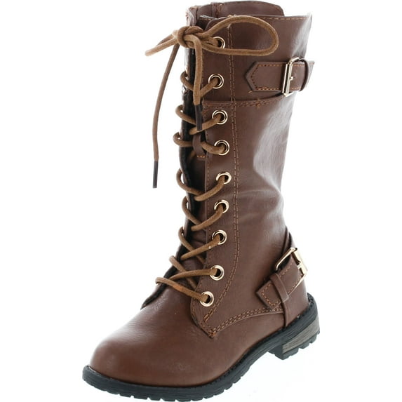 Forever Mango 27K Little Kids Combat Lace Up Boots