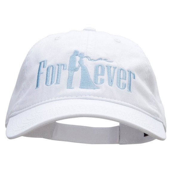 Forever Married Embroidered Deluxe Washed Twill Cap - White OSFM
