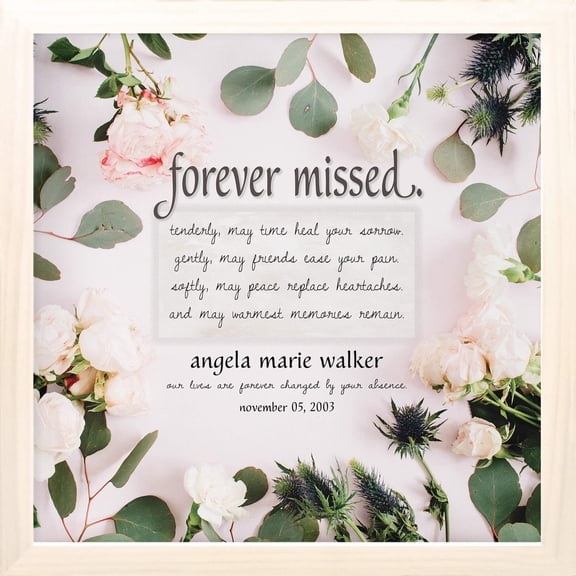 Forever Missed | Personalized Memorial, Grief, Sympathy, Bereavement, Condolence, Funeral Gift, Wall Decor