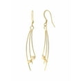 thumbnail image 1 of Forever New 18kt Gold over Sterling Silver Spray with Bead 2-1/4" Earwire Earrings, 1 of 1