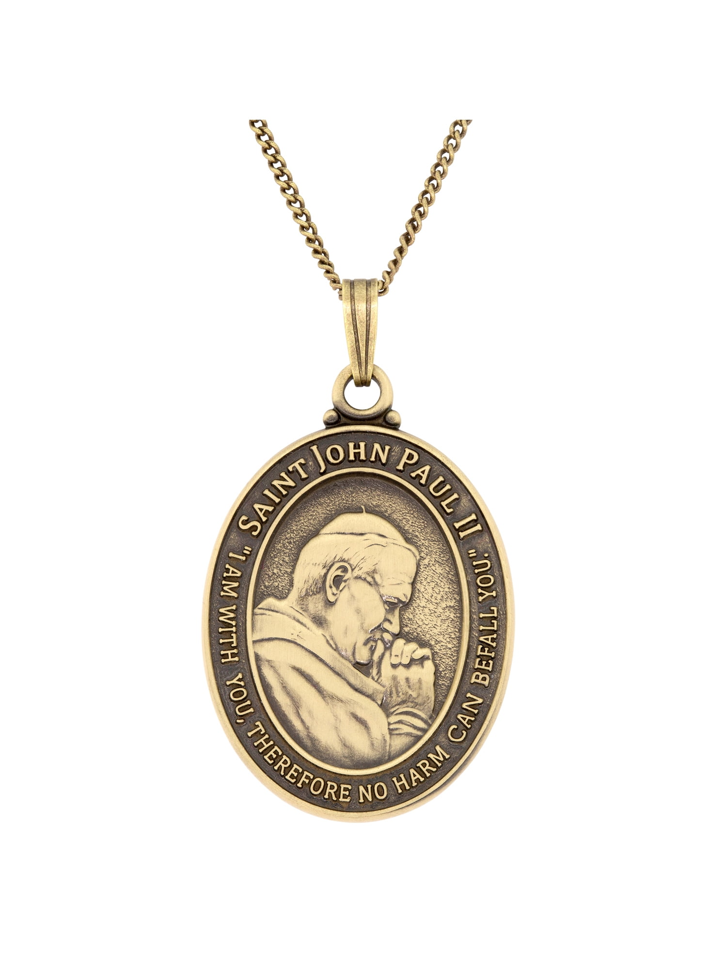 Forever New 24kt Antique Gold Plated Saint John Paul II Medal Pendant ...