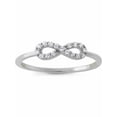 thumbnail image 1 of Forever New CZ Rhodium over Sterling Silver Infinity Stack Ring, 1 of 1
