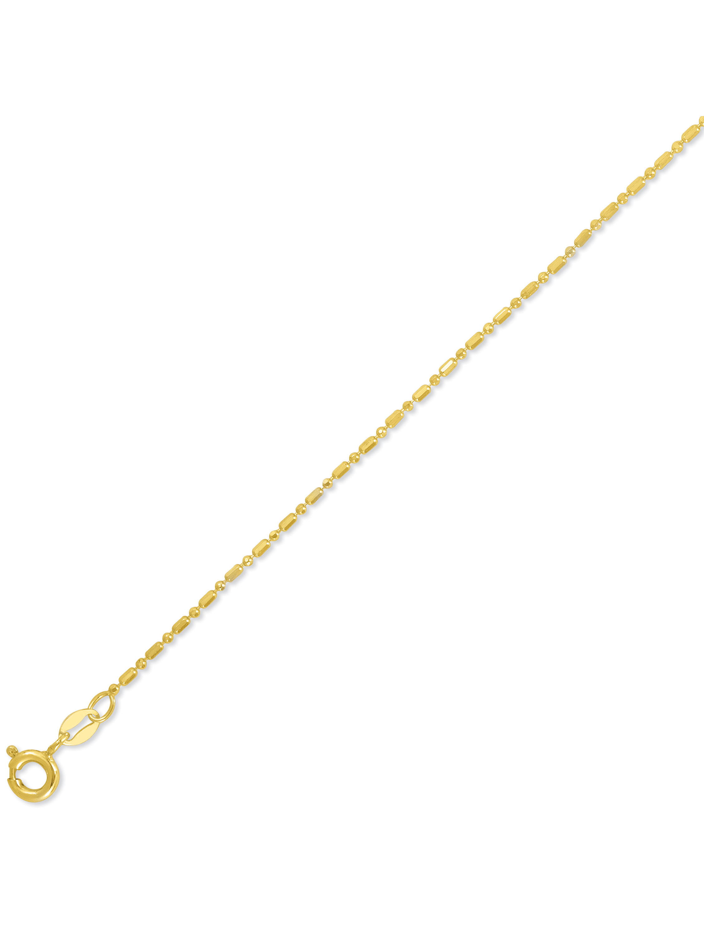 Forever New Diamond Cut 18kt Gold-Plated Bead Bracelet, 8" - image 1 of 4