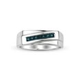 thumbnail image 1 of Forever New Men's Accent Seven-Stone Sterling Silver Ring, 1 of 4