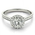 thumbnail image 1 of Forever One Round Moissanite Diamond Engagement Ring /18K White Gold Plated Engagement Ring/Round Cut Ring / Dainty Ring / PromiseRing, 1 of 6
