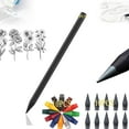 thumbnail image 1 of Forever Pencil, Metal Alloy Writing Instrument, Metal Alloy Writing Instrument, Reusable with 12 Colors Replaceable Nibs, Ideal for Writing & Drawing, 1 of 4