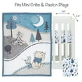 thumbnail image 1 of Forever Pooh 3-Piece Mini Crib Bedding Set Blue Soft Microfiber Quilt Sheets, 1 of 7