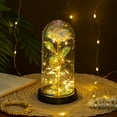 thumbnail image 1 of Forever Preserved Light-Up Rose in Glass / Dome | Colorful Eternal Rainbow Rose | Romantic Gift for Mom, Wife, Her | Thanksgiving, Anniversary, Birthday Decor, 1 of 3
