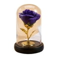 thumbnail image 1 of Forever Preserved Rose Display Dome, Valentine's Day Decorative Rose Gifts for Women Mom Wife Girlfriend (Purple), 1 of 6