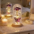 thumbnail image 1 of Forever Rose for Women Mom Wife,Mothers Day Forever Rose Gift Ideas,Galaxy Rose Flower Light Up in Glass Dome, Eternal Roses Birthday Butterfly Gifts for Women, 1 of 6