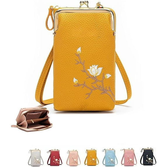 Forever Savour Women Sling Cross-Body Wallet with Mobile Cell Phone Holder, for Women Travel, work, fashion