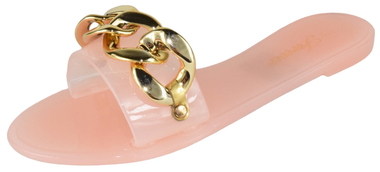 Jelly Flip Flops in Blush main image 1