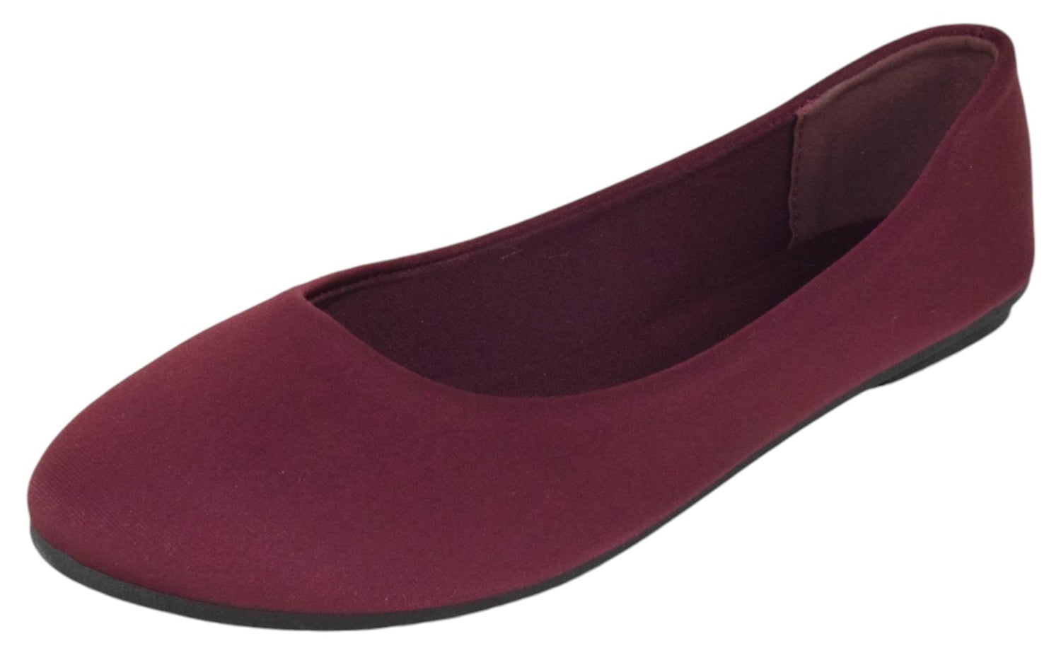 Women's Burgundy Flat Shoes With Dual Buckle Strap ... - Shein