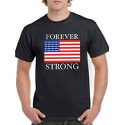 Forever Strong Usa Men T-Shirt, Male Large